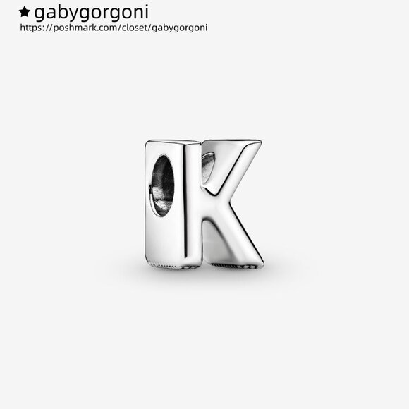 Pandora Letter K Alphabet Charm - Picture 1 of 7